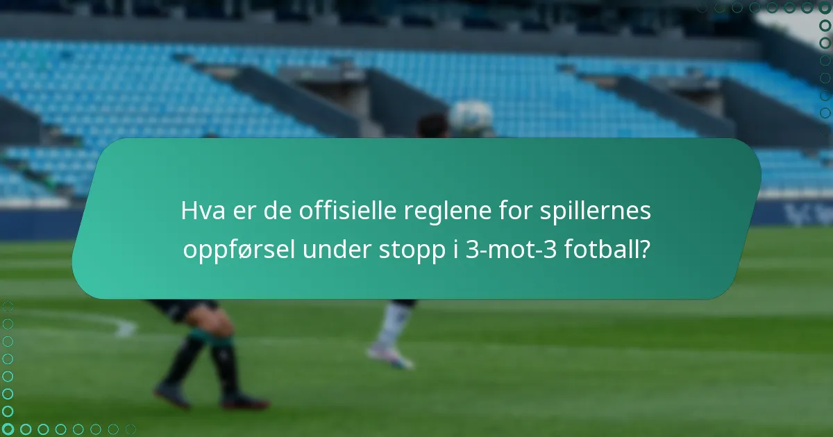 Hvordan kan spillere opprettholde sportsånd under stopp?
