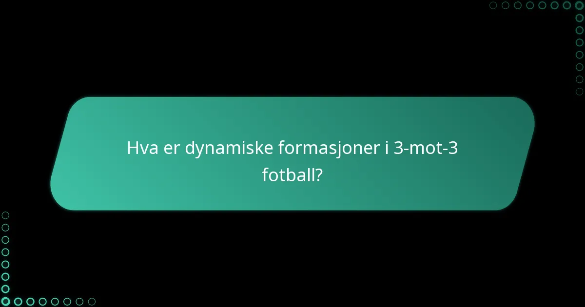 Hvordan rotere spillere effektivt i 3-mot-3 fotball?
