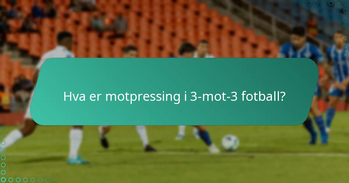 Hvordan skape effektive overbelastninger i 3-mot-3 fotball?