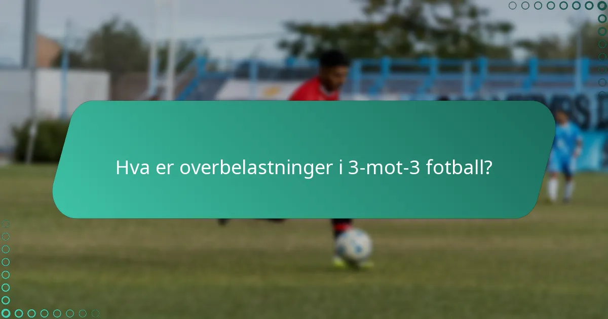 Hva er motpressing i 3-mot-3 fotball?