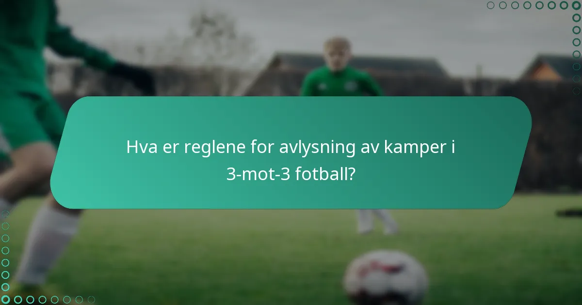 Hva er prosedyrene for utstyrssvikt i 3-mot-3 fotball?
