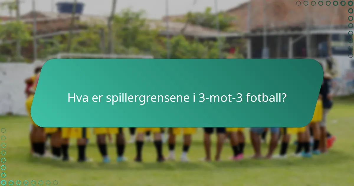 Hva er de viktigste forskjellene mellom 3-mot-3 og tradisjonelle fotballregler?