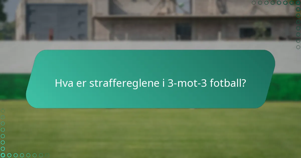 Hvordan påvirker bytter spillflyten i 3-mot-3 fotball?